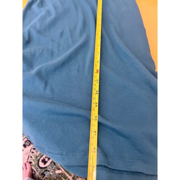 Michael Stars Wren Sleeveless Side Slit Ribbed Tank Midi Dress Ocean Blue NWOT - Picture 6 of 6